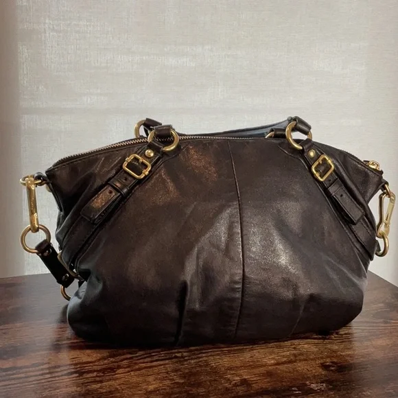 Vintage Black Leather Coach Shoulder Bag - Picture 2 of 6